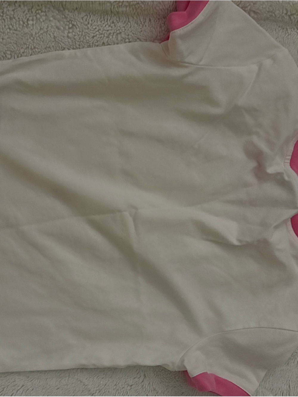 adidas White and Pink Trefoil Short Sleeve Tee - Picture 2 of 4